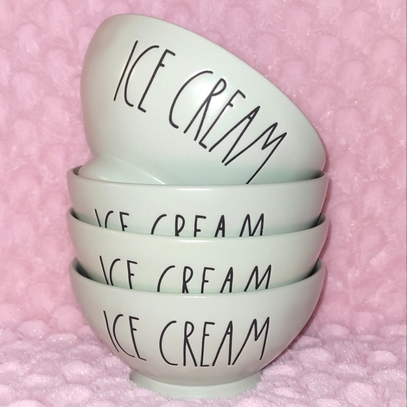 Rae Dunn Other - Rae Dunn mint "Ice Cream" bowl 4-piece set. New in box.